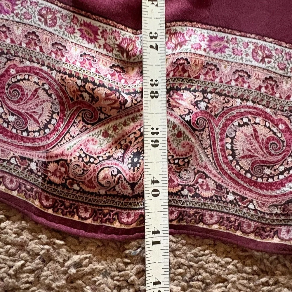 Authentic silk Christian Dior purple Flower Scarf with original box